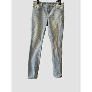 Inc Denim Striped Skinny Jeans Women’s Size 4 Light Wash